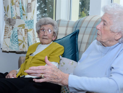 Residents chatting